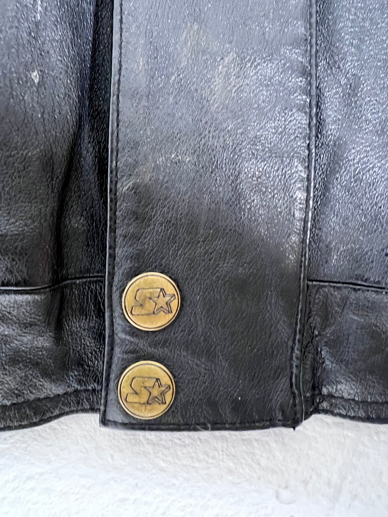 Vintage Green Bay Packers Starter Leather Jacket Sz. L