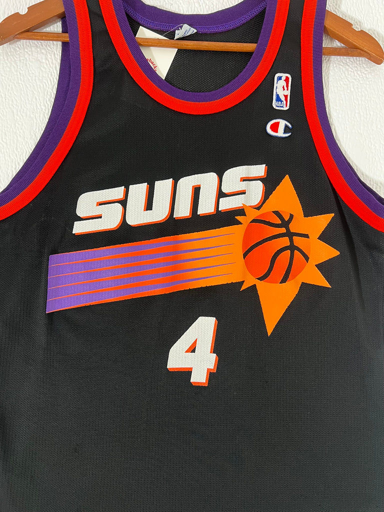 Vintage Michael Finley Phoenix Suns Champion NBA Black Jersey Size Lar