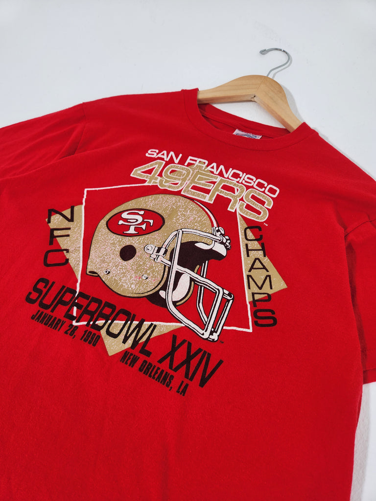 VINTAGE 90's NFL Super Bowl XXIV San Francisco 49ers crew neck