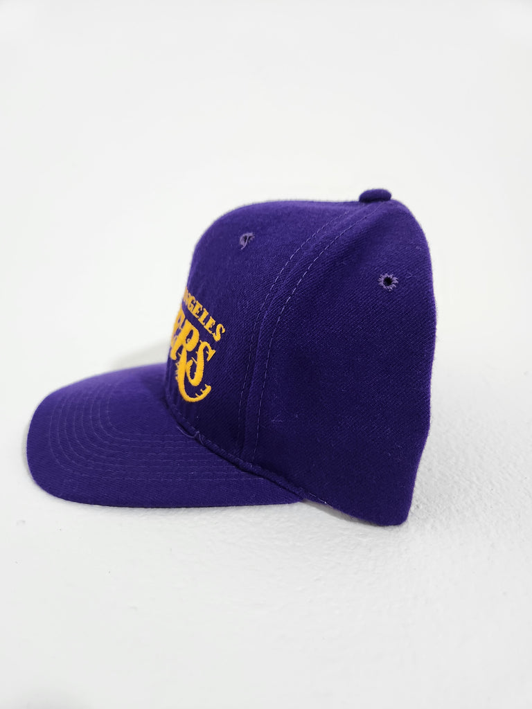 Vintage 1990's Los Angeles Lakers Sports Specialties Motion Script Snapback  Hat / Sole Food SF