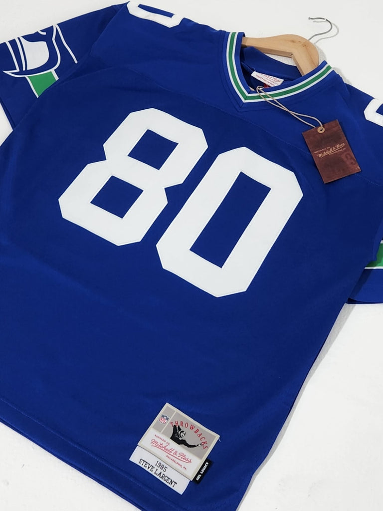 Youth Legend Seattle Seahawks NO.80 Steve Largent Steel Inverted Jersey