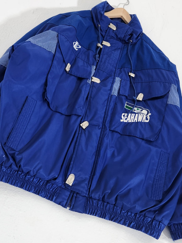 Vintage 90s Logo Athletic Pro Line Seattle Seahawks NFL Puffer Jacket Sz XL  RARE