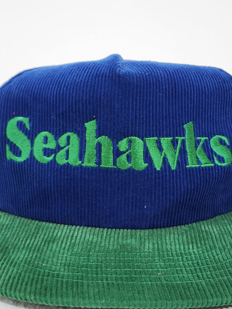 Vintage Seattle Seahawks Corduroy Snapback Hat - ShopperBoard