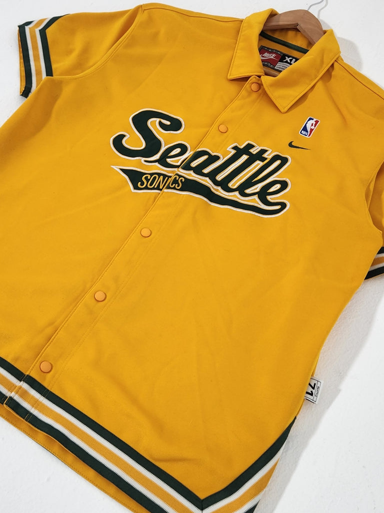 Vintage 1990s Nike Seattle Supersonics Warm Up Shirt Sz. XL