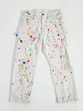 Vintage 90s Painted White Dickies Cargo Paints Sz. 36 x 30