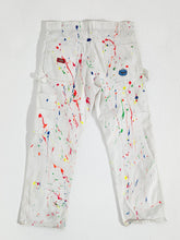 Vintage 90s Painted White Dickies Cargo Paints Sz. 36 x 30