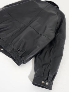 Vintage 1990s Jeff Hamilton Seattle SuperSonics Black Leather Jacket Sz. XL