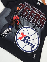 Vintage 1990s Philadelphia 76ers Dunk AOP T-Shirt Sz. L