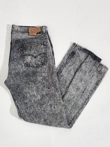 Vintage Levi Black Acid Wash Denim Pants Sz. 34 x 33”