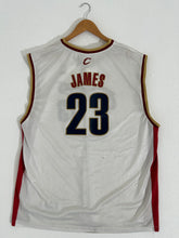 Y2k Cleveland Cavaliers White LeBron James NBA Reebok Jersey Sz. 2XL