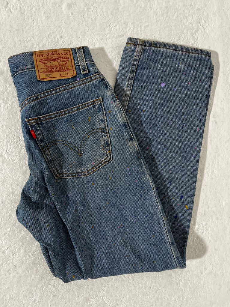 1/1 Levis Paint Splatter Jeans 29x30