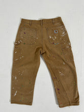 Vintage Paint Splatter Tan Carhartt Double Knee Pants Sz. 32 x 24