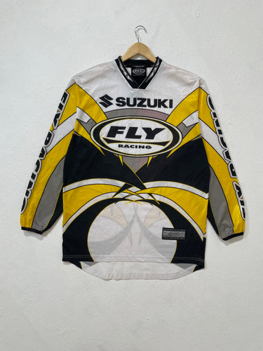 Vintage 2000s Suzuki Fly Racing Motorcycle Jersey Sz. XL