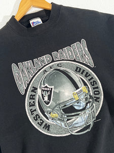 Vintage 1990's Oakland Raiders Helmet Crewneck Sz. XL