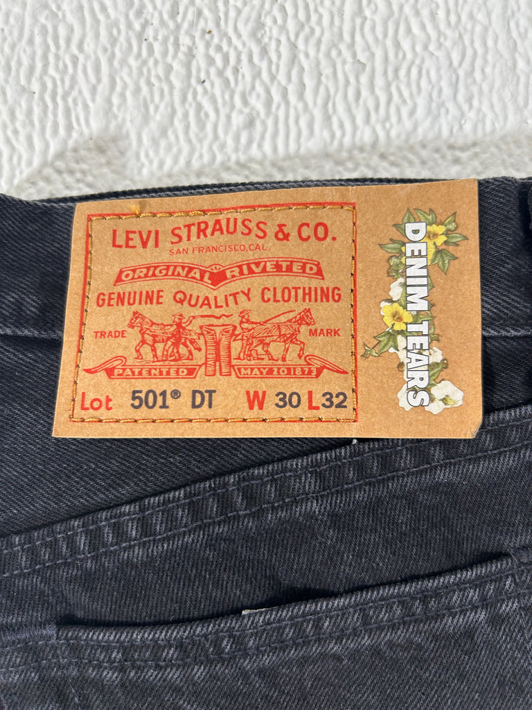 Denim Tears Levi's Black Cotton Wreath Jeans Denim Tears Levi's Black Cotton Wreath Jeans