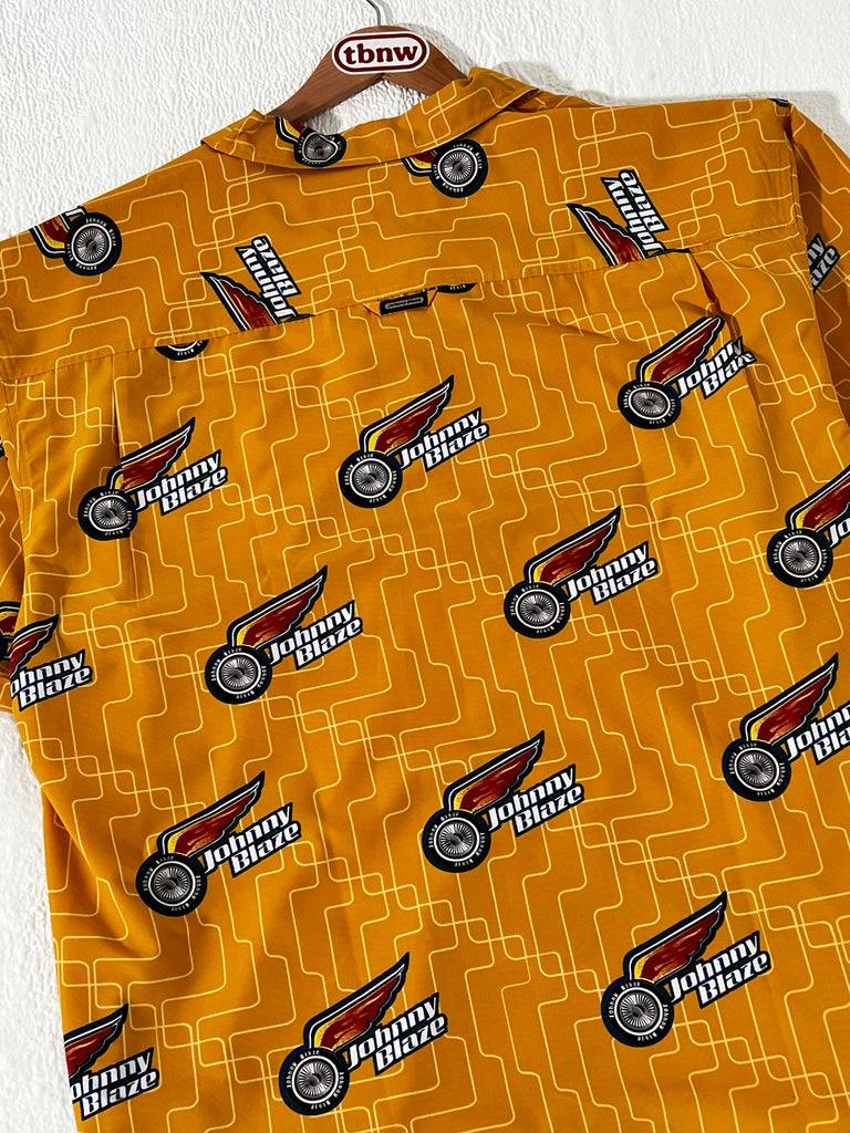 Y2K Johnny Blaze Button-Up Shirt Sz. XL