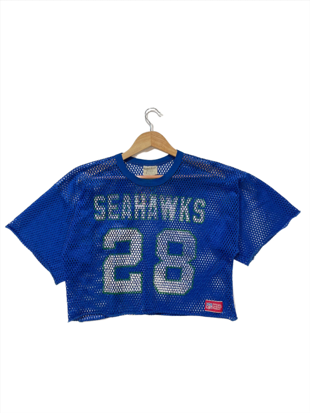 RS Vintage Seattle Seahawks #28 Mesh Crop Jersey Sz. L