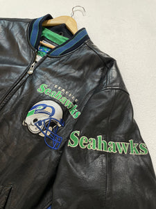 Vintage Seattle Seahawks Leather Jacket Sz. L
