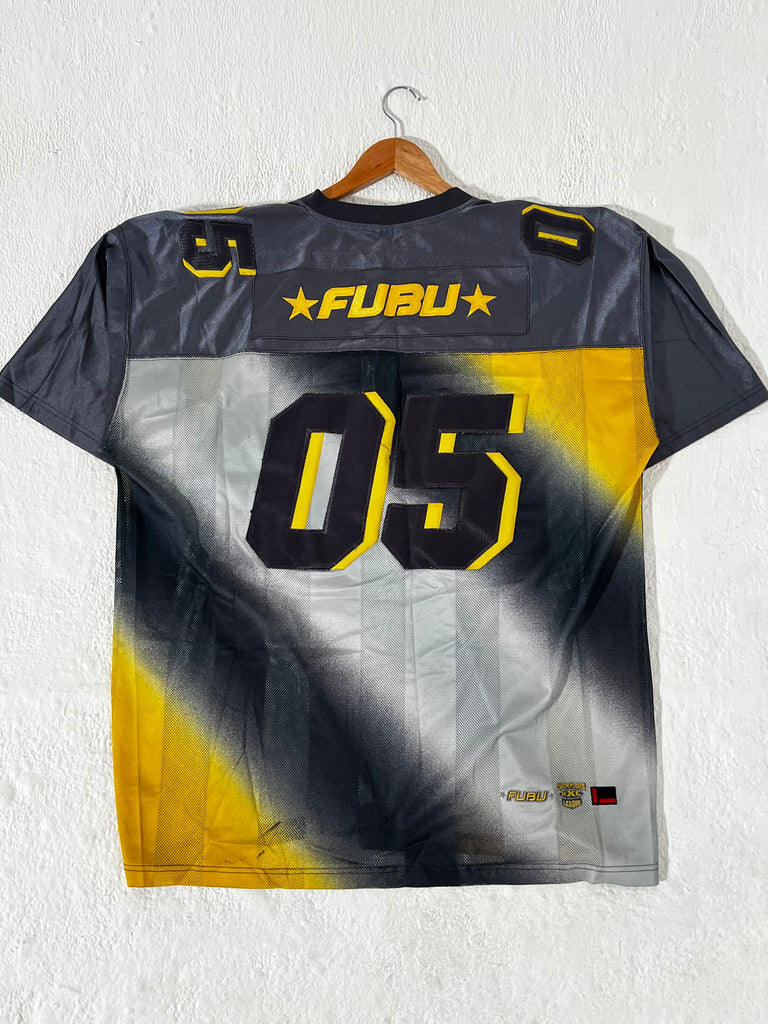 FUBU アメリカンフットボールシャツ Lサイズ グレー/イエロー Vintage FUBU Football Jersey Sz. 2XL