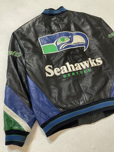 Vintage Seattle Seahawks Leather Jacket Sz. L