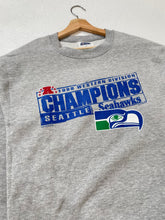Vintage 1990s Seattle Seahawks Western Conference Champions Crewneck Sz. L