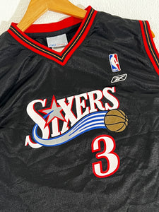 Vintage Y2K Allen Iverson Philadelphia 76ers Black Jersey Sz. XL (Y)