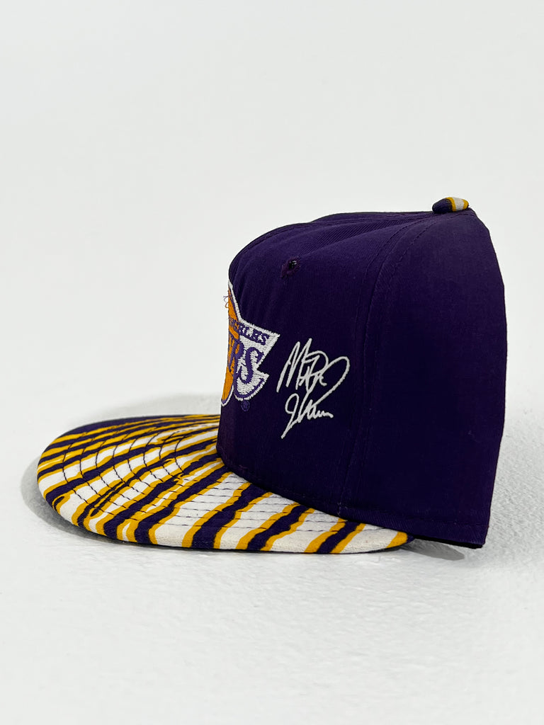 Mitchell & Ness Los Angeles Lakers Strapback Dad Hat - White/Purple/Mini  Logo/Hardwood Classics - LA Lakers Basketball Cap