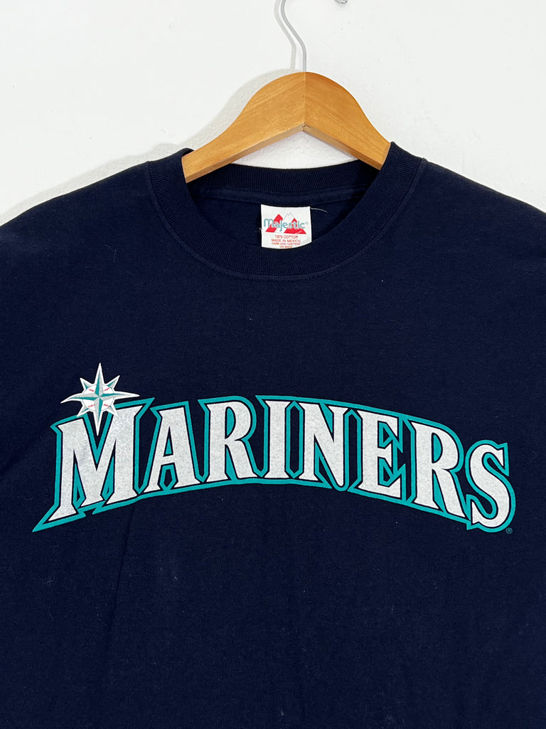 Vintage 1990's Majestic MLB Seattle Mariners My Oh My #11 T-Shirt Sz