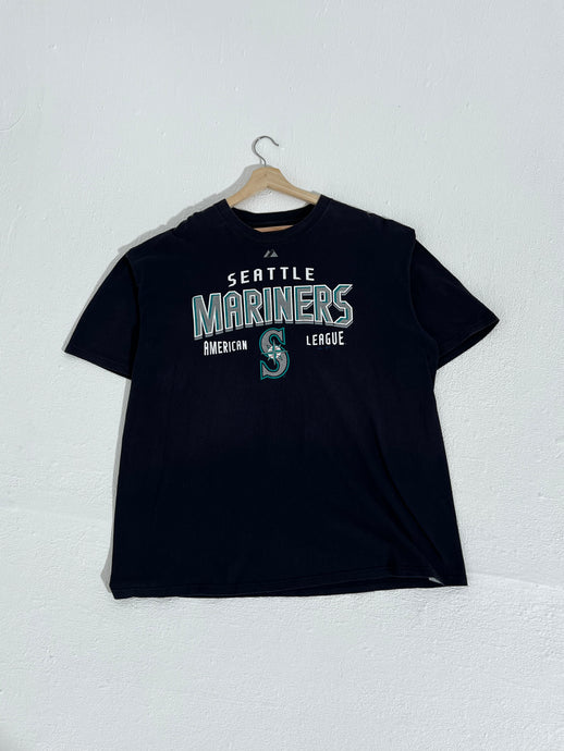 Vintage 2000s Seattle Mariners Glitter T-Shirt Sz. 2XL