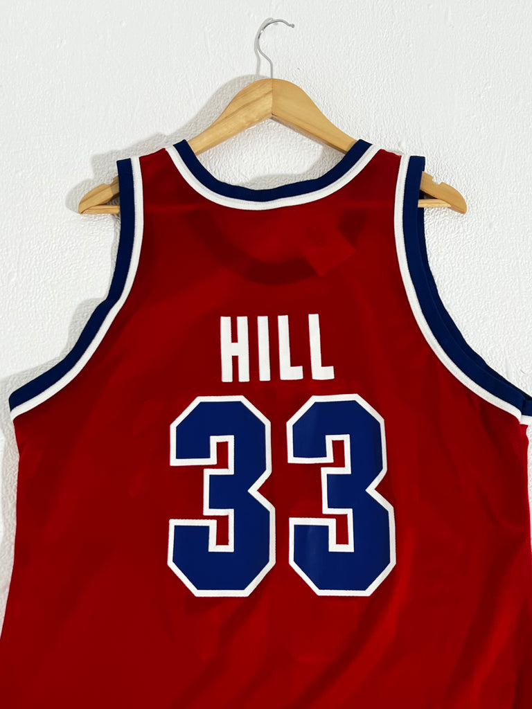 90s USA製 tシャツ L　grant hill Pistons NBA 32_dacfdecf-f8f9-40d7-b356-