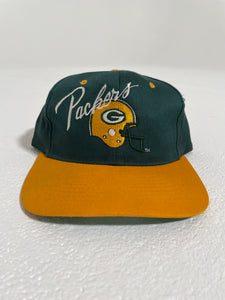 Vintage Green Bay Packers Helmet Snapback Hat