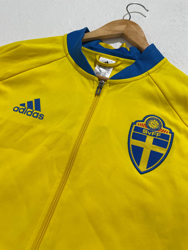Sweden Soccer Adidas Zip Up Jacket Sz. L