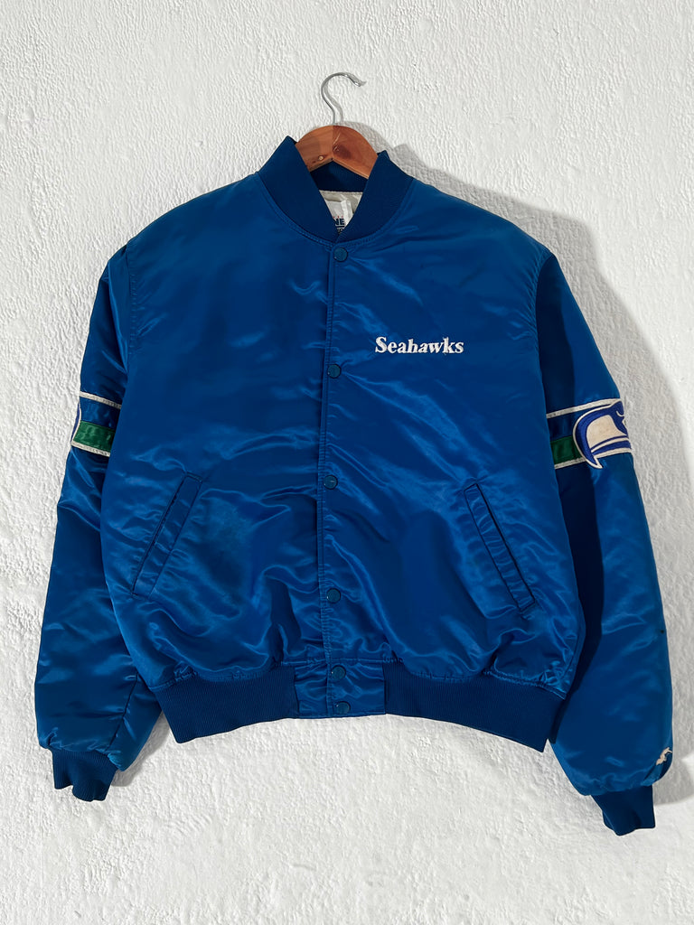 SEA HAWKS STARTERジャケットスターターVINTAGEヴィンテージ VINTAGE MADE IN USA STARTER PRO LINE SEATTLE SEAHAWKS SATIN