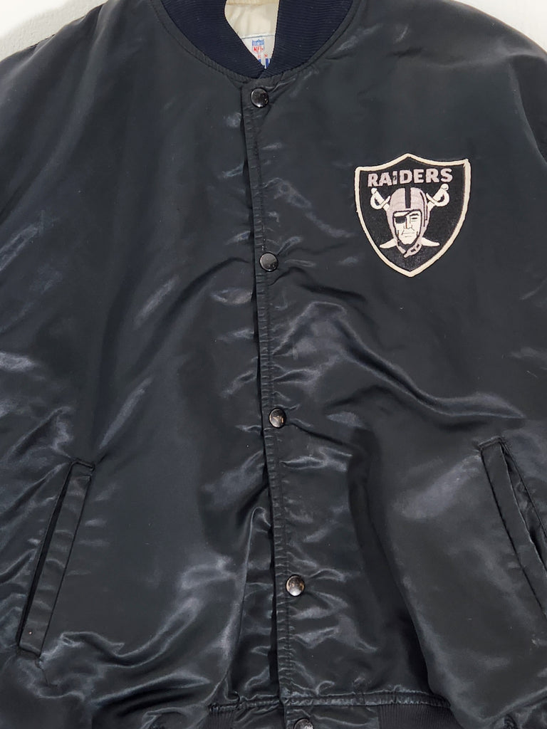 White Starter Satin Las Vegas Raiders Throwback D-Line Jacket - Jacket  Makers