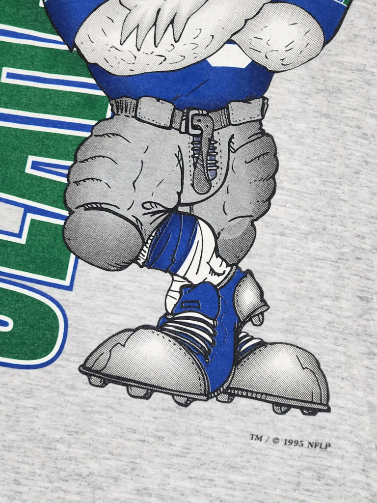 Vintage 1990s NFL Seattle Seahawks Nutmeg Character T-Shirt Sz. L