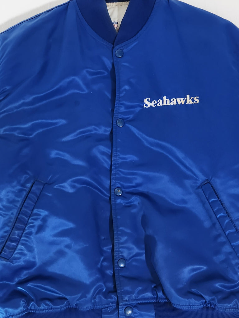 Vintage 80s Starter Seattle Seahawks Jacket Mens L NFL Football Satin Patch