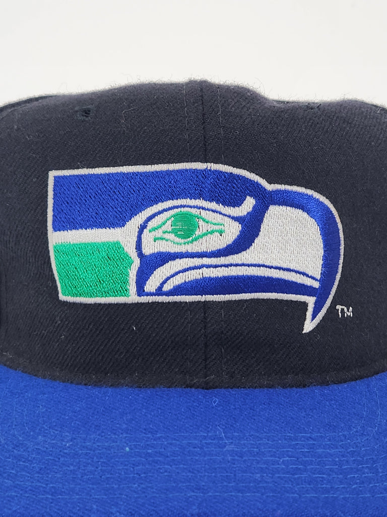 Vintage 1990's Seattle Seahawks Wool Gray Snapback Hat