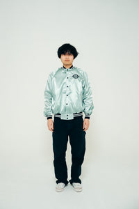 Alive & Well x TBNW "All-Town" Gray Satin Jacket
