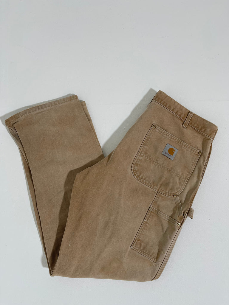 Brown Carhartt double knee pants 32×32 Palace Carhartt Double Knee Work Pants Hamilton Brown Size 32