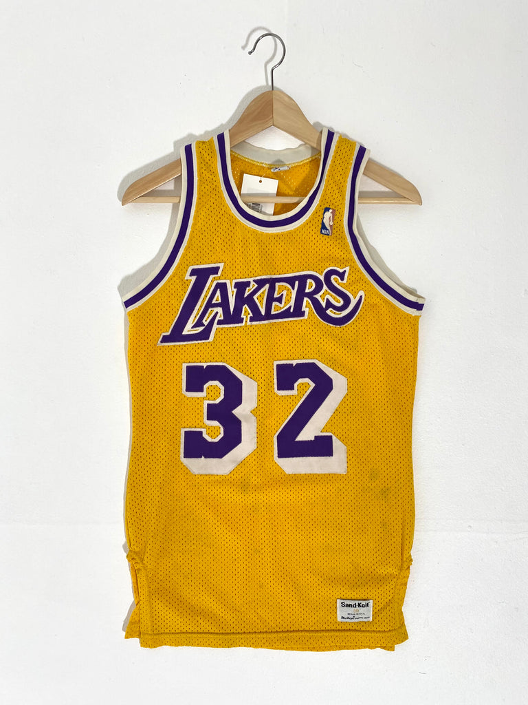 Sand Knit Magic Johnson #32 Lakers Early 1980s Vtg Nba Jersey Size