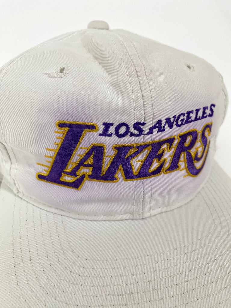 Vintage 1990's Purple Los Angeles Lakers Sports Specialties 'Script' T