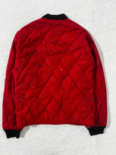 1/1 Vintage Red Quilted Paint Splatter Jacket Size S (as is)