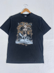 Vintage 1990's Tupac To Live & Die T-Shirt Sz. 2XL