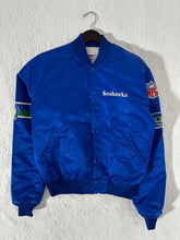 Vintage Seattle Seahawks Blue Starter Satin Jacket Sz. L