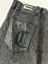 Coogi Black Y2k Pants With Embroidered Leather Back Pocket Size 36x34