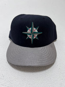 Vintage New Era Seattle Mariners Compass Logo Fitted Hat Sz. 7 1/4
