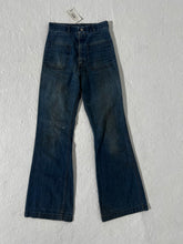 Vintage 1970's Seafarer Flared Navy Jeans Sz. 28