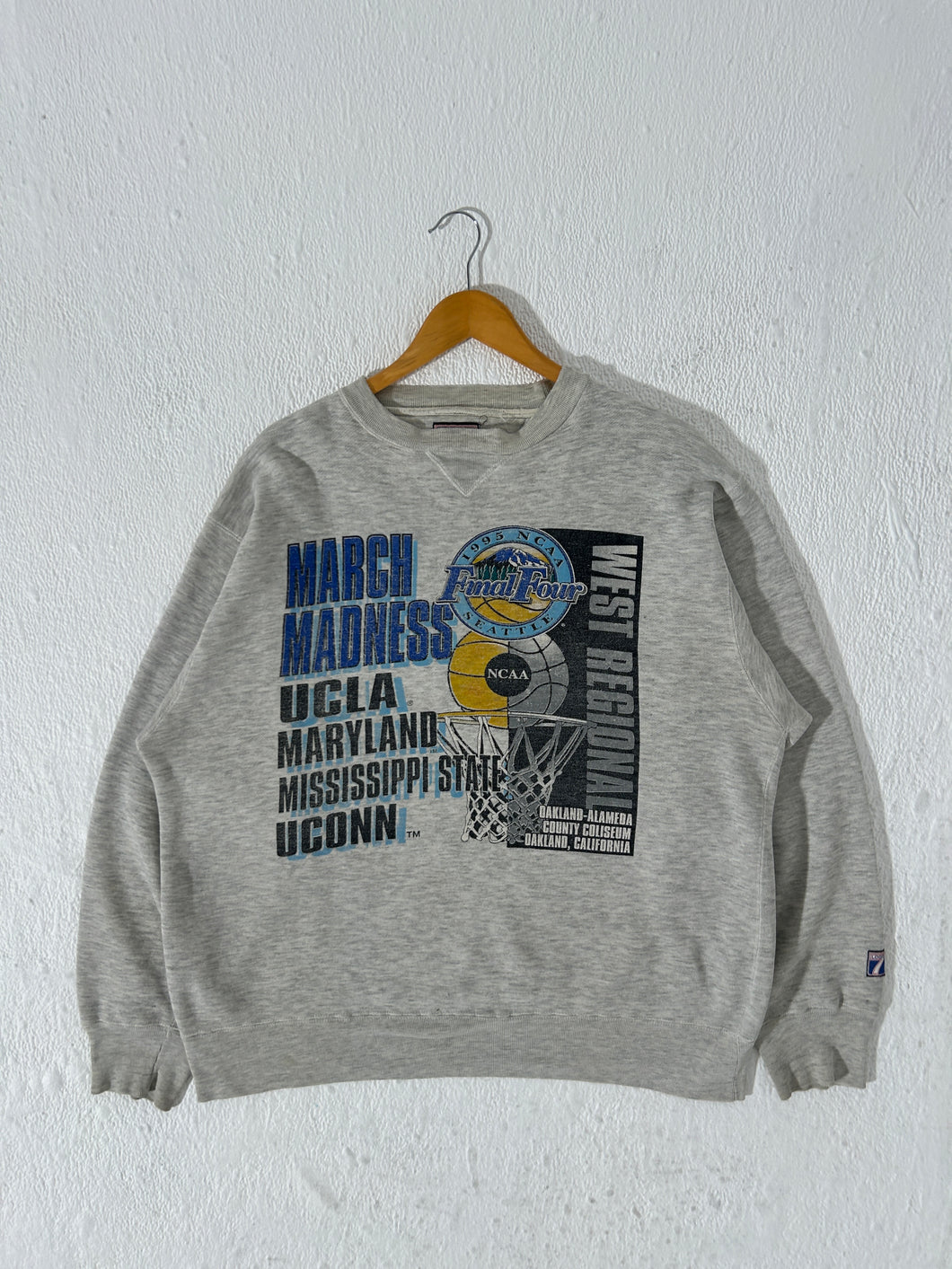 Vintage 1995 Final Four NCAA West Regional Gray Crewneck Size XL