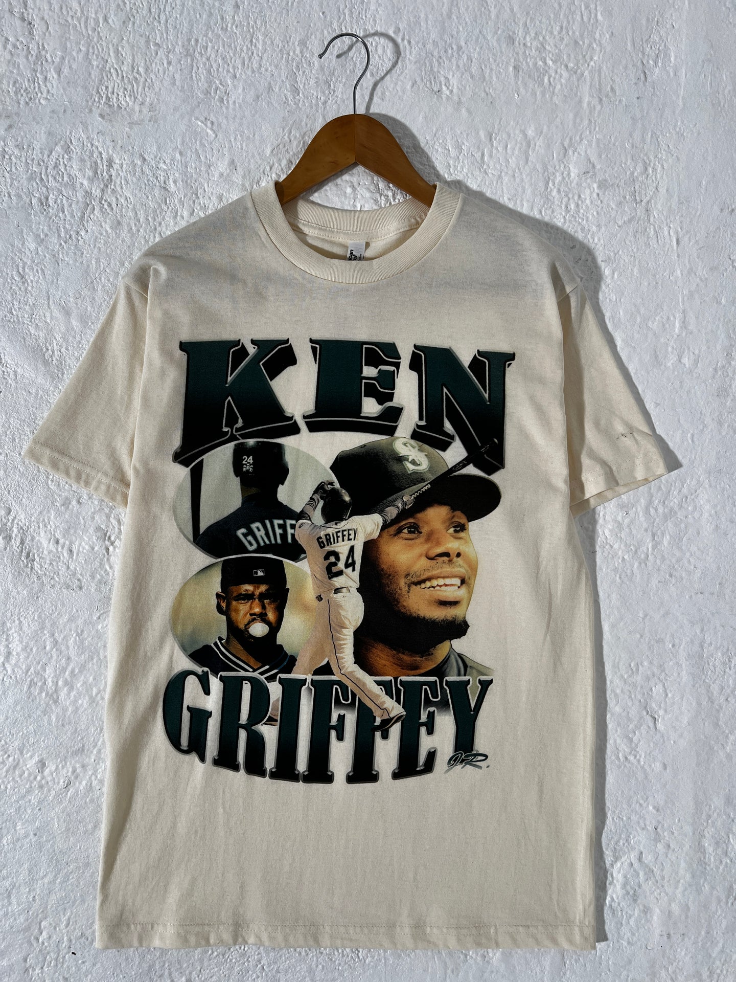 Seattle Mariners Rap Griffey Teal/Cream T-Shirt