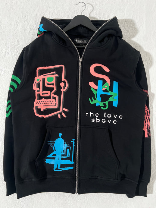 Sugar Hill Above Full Zip Hoodie Black Sz. L DEPT1